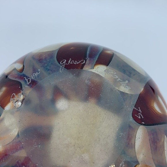 Stunning 1979 signed David R. Boutin RAINBOW GLASS WORKS hand blown vase - Picture 7 of 9